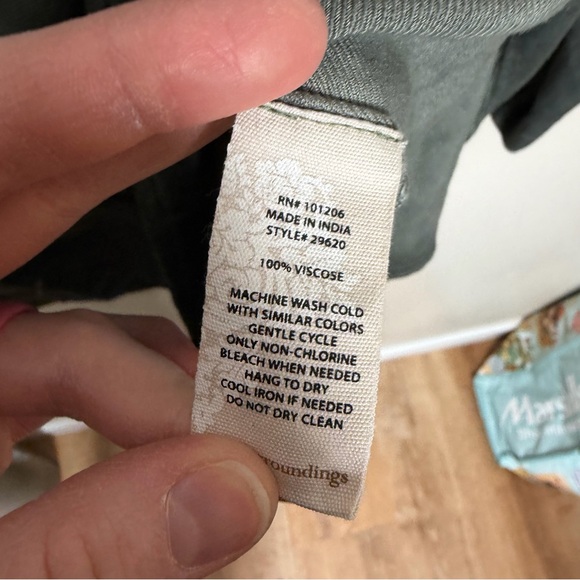 Soft Surroundings | Heavenly Soft Pigment Wash Button Down Shirt in Olive Green - Picture 6 of 9